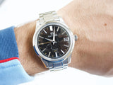SOLDOUT: Grand Seiko SBGE271G Spring Drive GMT Kanro Elegance Collection Brown Pattern Dial 2024