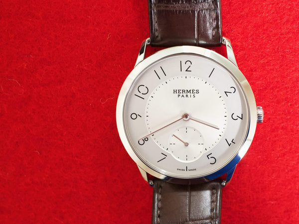 SOLDOUT: Hermès Slim d'Hermès CA2.810 Silver Dial 39.5MM Automatic Factory Hermès Box