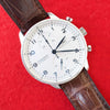 SOLDOUT: IWC Portuguese IW371446 PORTUGIESER 41MM Box Papers White Dial Factory Brown Strap Buckle