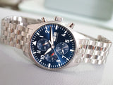 SOLDOUT: IWC Pilot Chronograph IW377717 Le Petit Prince 43MM Blue Dial SERVICED Automatic Box