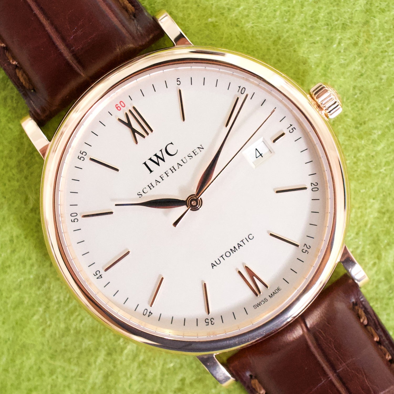 IWC Portofino Automatic IW356504 18K Rose Gold 40MM White Dial Automatic Box