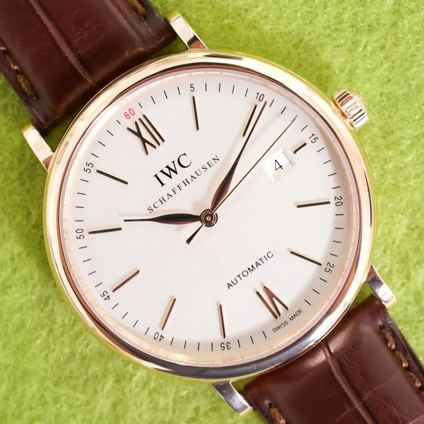 SOLDOUT: IWC Portofino Automatic IW356504 18K Rose Gold 40MM White Dial Automatic Box