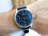 SOLDOUT: IWC Portuguese Automatic IW500109  Black Dial 42MM 7 Day Power Reserve 5001 500109 Box Papers