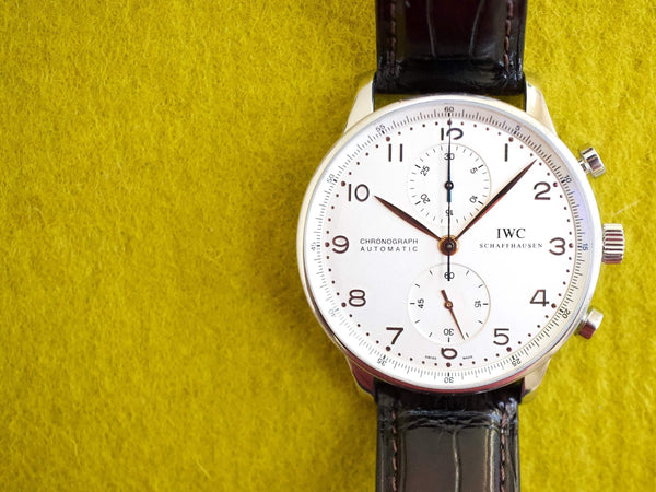 SOLDOUT: IWC Portuguese Chronograph IW3714 41MM White Dial Box and Papers