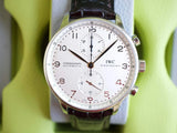 SOLDOUT: IWC Portuguese Chronograph IW3714 41MM White Dial Box and Papers