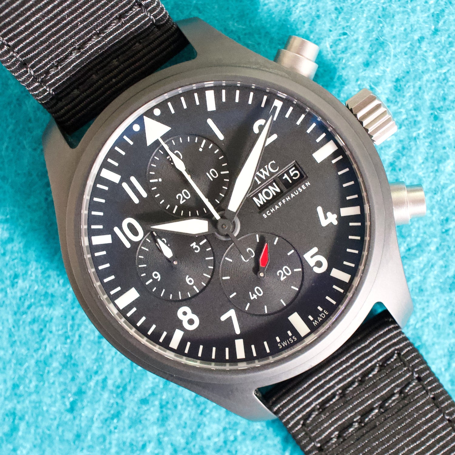IWC Pilot Chronograph Top Gun IW389101 44.5MM Automatic Ceramic Mint Factory Warranty Box Papers 2023