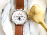 SOLDOUT: Jaeger-LeCoultre Master Control Q4148420 Calendar JLC Moon Phase Steel 40MM  2022 Box Papers