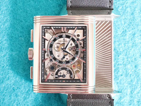 Jaeger-LeCoultre Reverso Q389848J Tribute Chronograph Skeleton Dial Near Mint Factory Warranty Box Papers 2026