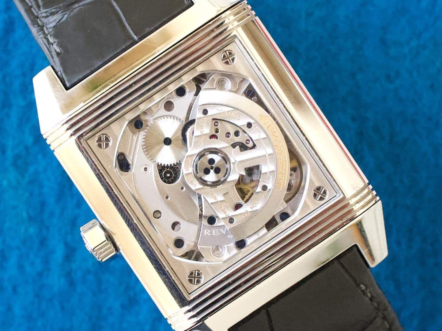 JAEGER LECOULTRE Reverso Sqaurdro 230.8.77 Q7008420 GMT 50x35 MM Service Box, Paper and Orginal Purchase Receipt (Serviced by JLC 2021) - WearingTime Luxury Watches