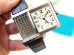 JAEGER LECOULTRE Reverso Sqaurdro 230.8.77 Q7008420 GMT 50x35 MM Service Box, Paper and Orginal Purchase Receipt (Serviced by JLC 2021) - WearingTime Luxury Watches