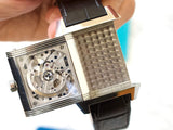 SOLDOUT: JAEGER LECOULTRE Reverso Sqaurdro 230.8.77 Q7008420 GMT 50x35 MM Service Box, Paper and Orginal Purchase Receipt (Serviced by JLC 2021)