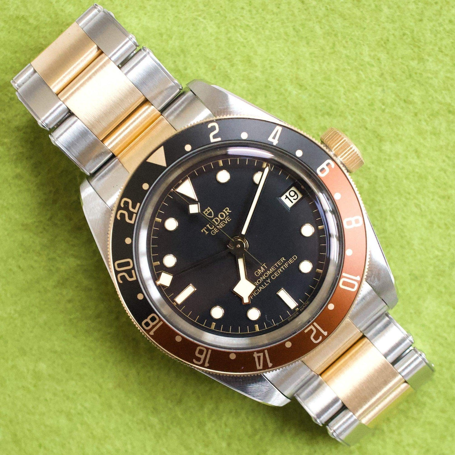 SOLDOUT: Tudor Black Bay GMT 79833MN 41MM Automatic Gold and Steel Box Papers Factory Tudor Warranty