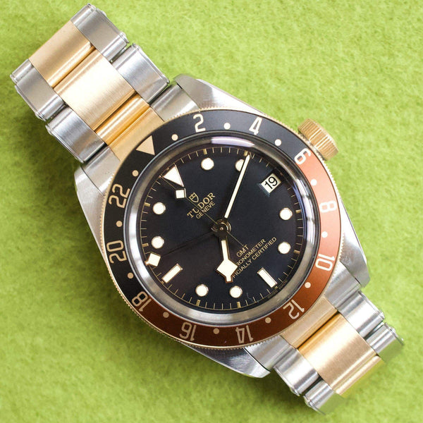 SOLDOUT: Tudor Black Bay GMT 79833MN 41MM Automatic Gold and Steel Box Papers Factory Tudor Warranty