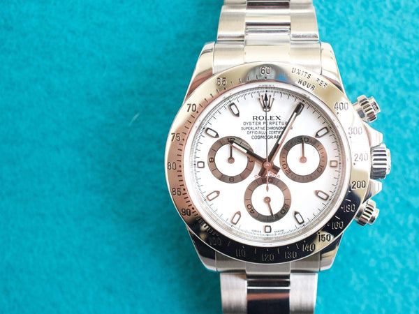 SOLDOUT: Rolex Daytona 116520 Automatic Chronograph 40MM White Dial Box and Papers 2013
