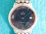 Omega De Ville Prestige 424.10.37.20.03.001 36.8MM Automatic 1 Year Warranty Blue Dial Box 2025
