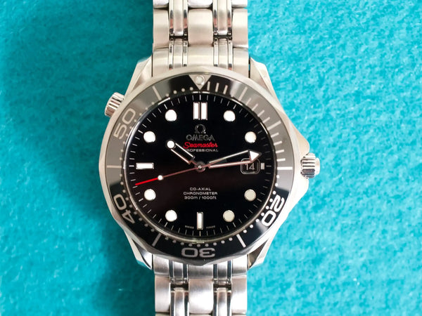 SOLDOUT: Omega Seamaster Diver 300 M 212.30.41.20.01.003 41MM Automatic Near Mint No wave Dial Box Papers 2018