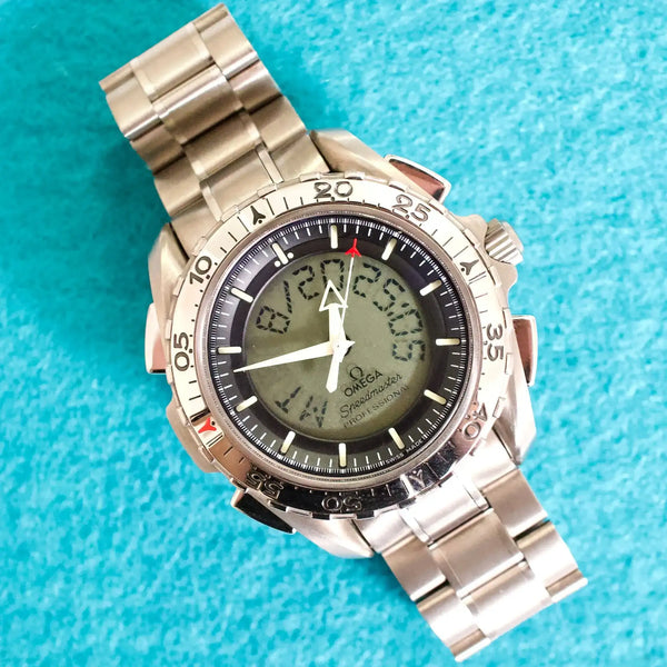 SOLDOUT: Omega Speedmaster X-33 3290.50.00 43MM Titanium Digital Analog Quartz Box Papers 2003