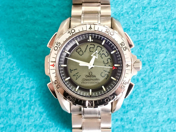 SOLDOUT: Omega Speedmaster X-33 3290.50.00 43MM Titanium Digital Analog Quartz Box Papers 2003