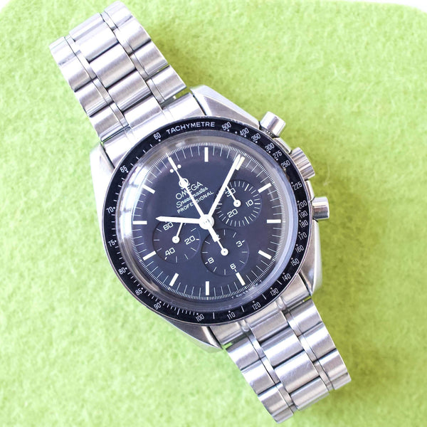 SOLDOUT: Omega Speedmaster 145.022 42MM Chronograph Black Dial Factory Box
