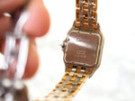 SOLDOUT: Cartier Panthère 187949 Quartz Factory Cartier Service Warranty 18k and Steel Two Tone Midsize 3 Row Ladies or Mens 27MM - WearingTime Luxury Watches