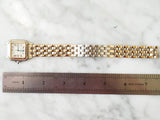 SOLDOUT: Cartier Panthère 187949 Quartz Factory Cartier Service Warranty 18k and Steel Two Tone Midsize 3 Row Ladies or Mens 27MM