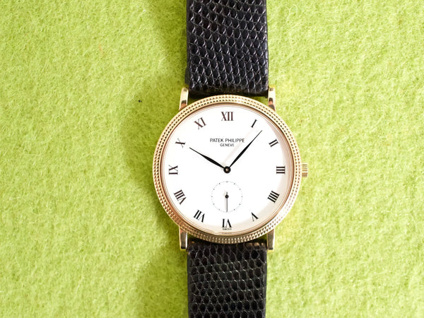 SOLDOUT: Patek Philippe Calatrava 3919J 33.5MM Manual Winding 18k Yellow Gold Box Papers 1997