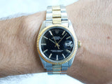 SOLDOUT: Rolex Oyster Perpetual Date 1500 Two Tone 14k gold and steel 34MM Automatic 1980
