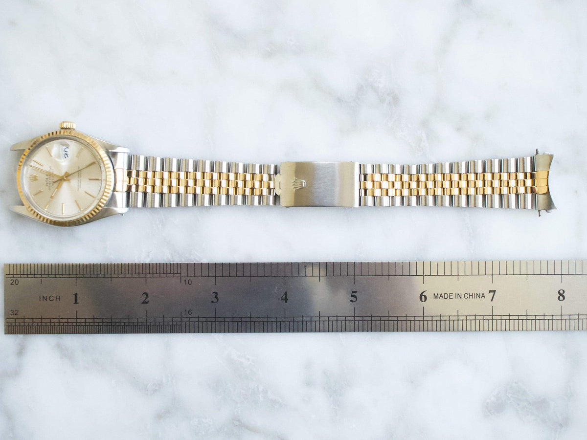 Rolex Datejust 16013 36MM Two Tone 18k Jubilee Quickset Date Factory Rolex Box 1985 - WearingTime Luxury Watches