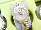 SOLDOUT: Rolex Datejust 16013 36MM Two Tone 18k Jubilee Quickset Date Factory Rolex Box 1985