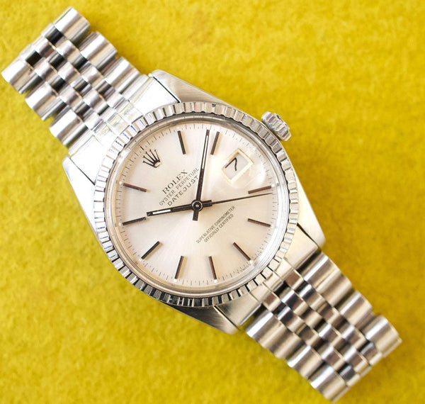 SOLDOUT: Rolex Datejust 36MM 16030 Automatic Silver Dial Steel Jubilee Bracelet Box 1979