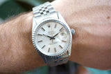 SOLDOUT: Rolex Datejust 36MM 16030 Automatic Silver Dial Steel Jubilee Bracelet Box 1979