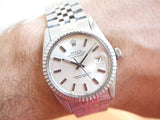 SOLDOUT: Rolex Datejust 36MM 16030 Jubilee  Engine Turned Bezel 1980 1 Year Warranty Box And Papers
