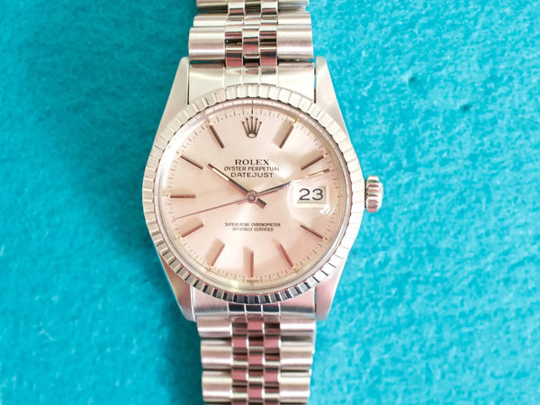 SOLDOUT: Rolex Datejust 16030 36MM Automatic Engine Turn Bezel Mint Condition 1 Year Warranty Rolex Box 1984