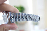 SOLDOUT: Rolex 16220 Datejust 36MM Rare Blue Dial Automatic Quickset Jubilee Rolex Box