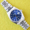 SOLDOUT: Rolex 16220 Datejust 36MM Rare Blue Dial Automatic Quickset Jubilee Rolex Box