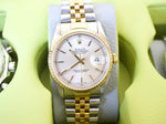 Rolex Datejust 16233 36MM Two Tone 18k Jubilee No Holes Quickset Date Factory Rolex Box 2001 - WearingTime Luxury Watches