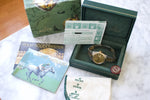 Rolex Datejust 36MM 16233 Gold Dial Two Tone Jubilee Quickset Box and Papers - WearingTime Luxury Watches