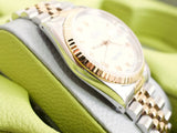 SOLDOUT: Rolex Datejust 16233 White Dial 36MM Automatic Two Tone 18k Gold and Steel SERVICED, 1 YEAR WARRANTY Box 1989