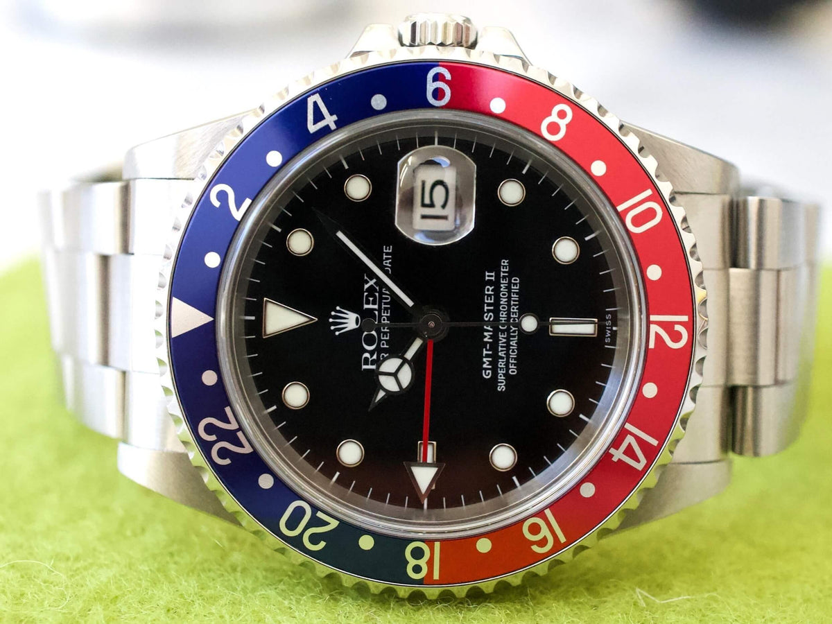 Rolex GMT Master II 16710LN Pepsi 40 mm Automatic Factory Travel Box Service Warranty Card - WearingTime Luxury Watches