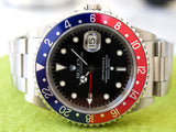 SOLD OUT: Rolex GMT Master II 16710LN Pepsi 40 mm Automatic Factory Travel Box Service Warranty Card