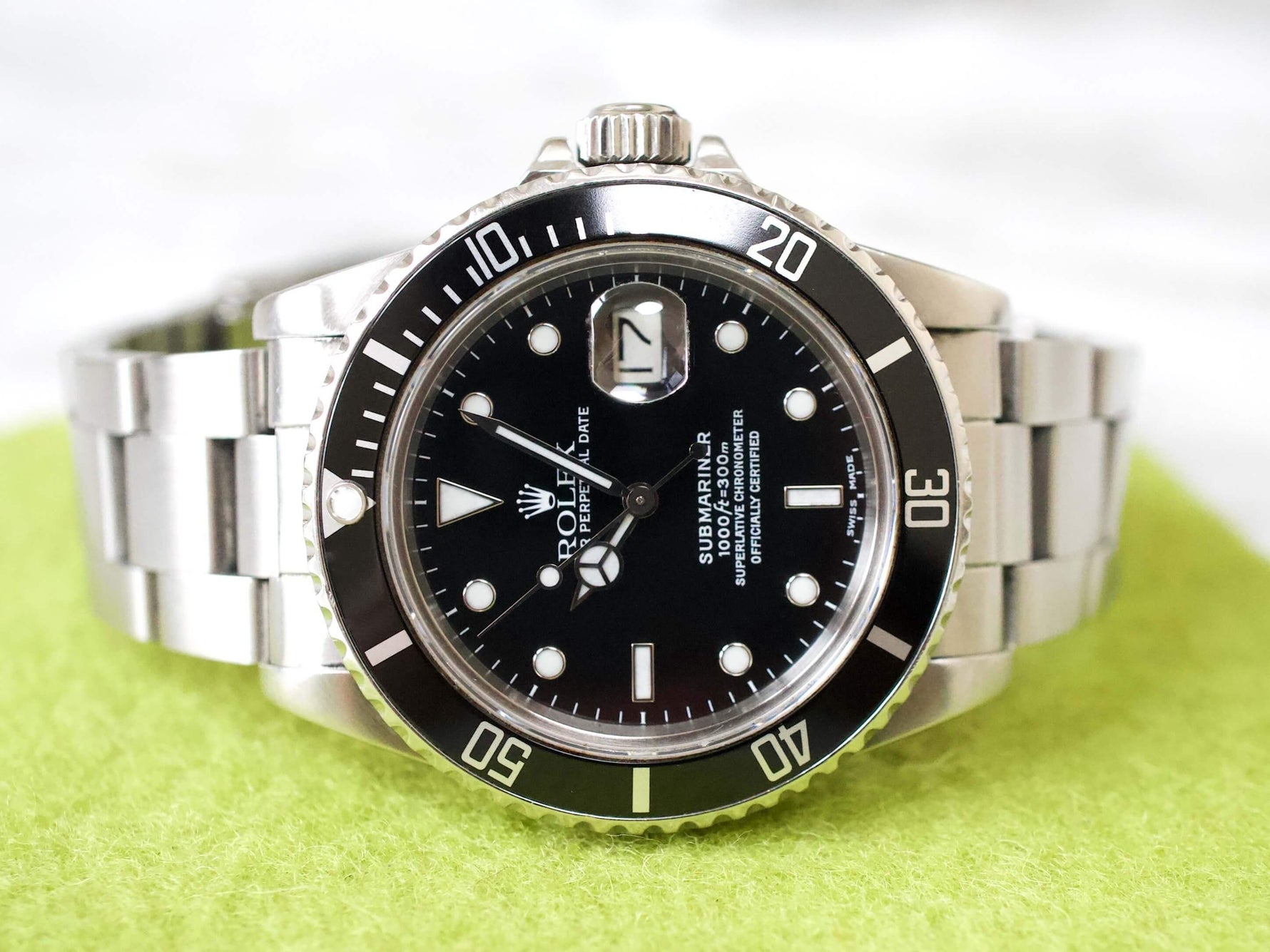 SOLDOUT: Rolex Submariner Date 16800 Black Automatic 40MM Box Papers - WearingTime Luxury Watches