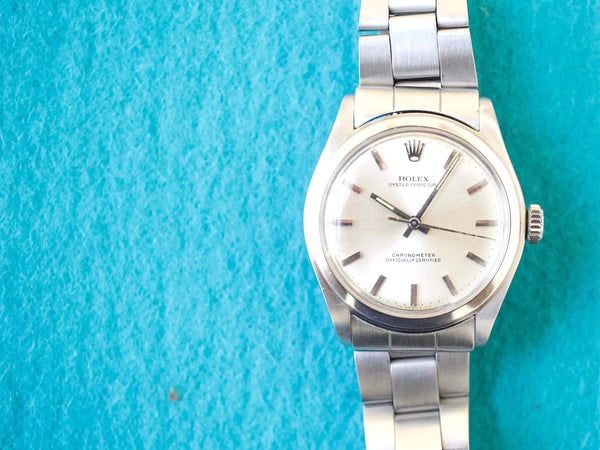 SOLDOUT: Rolex Oyster Perpetual 34MM BubbleBack 6106 Steel Factory Rolex Box