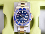 Rolex Submariner Date 126613LB Bluesy 41MM Two-Tone 18k Yellow Gold & Steel Automatic Mint Factory Warranty Box Papers 2025