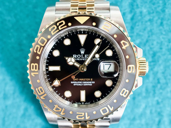 SOLDOUT: Rolex GMT-Master II 126713GRNR “Bumblebee” 40MM Two-Tone Jubilee Factory Warranty Box Papers 2024