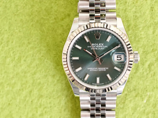 SOLD OUT: Rolex Datejust 278274 31MM Automatic Green Dial Box Papers Mint Under Factory Warranty 2022