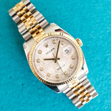 SOLDOUT: Rolex Datejust 36MM 116233 JUBILEE Two-Tone Yellow Gold Steel White Anniversary Dial Box Papers 2013