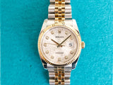 SOLDOUT: Rolex Datejust 36MM 116233 JUBILEE Two-Tone Yellow Gold Steel White Anniversary Dial Box Papers 2013