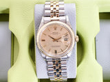 SOLDOUT: Rolex Datejust 1601 36MM Automatic 1Gold & Steel Two-Tone Jubilee Rare Linen Dial 1 Year Warranty Box 1969