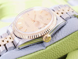 SOLDOUT: Rolex Datejust 1601 36MM Automatic 1Gold & Steel Two-Tone Jubilee Rare Linen Dial 1 Year Warranty Box 1969