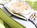 SOLDOUT: Rolex Datejust 1601 36MM Automatic 1Gold & Steel Two-Tone Jubilee Rare Linen Dial 1 Year Warranty Box 1969